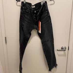 NWT Moussy Vintage Kelley Tapered Black Jeans 27